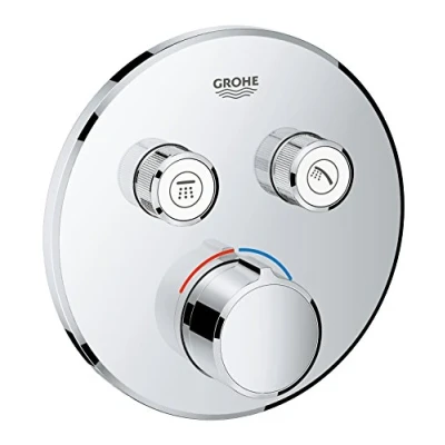 Afbeelding van Grohe Smartcontrol afdekset voor douchekraan met omstel rond Chroom