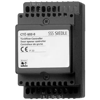 Afbeelding van Siedle deuropenercontroller in din rail behuizing voor de aansturing van een deuropener verbinding met het aderbesparende 1 n systeem die uit veili