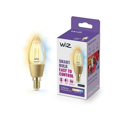 Afbeelding van WiZ Kaarslamp Filament E14 Warm tot Koelwit Licht Slimme LED Lamp 25 W Goud Verbind met Wi Fi Gemakkelijk te Bedienen