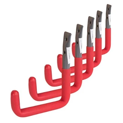 Afbeelding van Alberts 869823 Wandhaak naar keuze in verschillende maten grijs, met rood rubber diameter Ø18 mm 215 x 153 set van 5