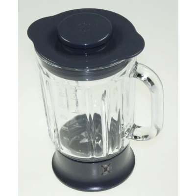 Afbeelding van DeLonghi KW715006 mixkom keukenmachine blenderglas met mes en deksel grijs