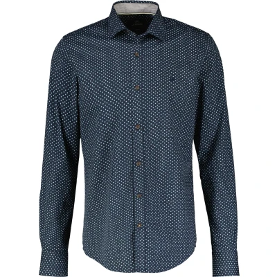 Afbeelding van Lerros Lange mouw overhemd Heren XXL 485 CLASSIC NAVY Katoen 24N1385