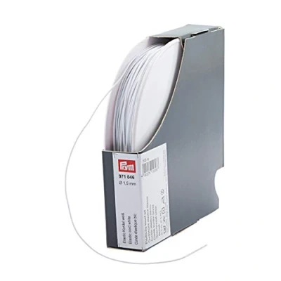 Afbeelding van Prym 971046 Elastisch koord, 1,5 mm, 100 m, wit, 55% ED 45% PES, Ø
