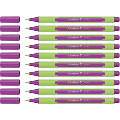 Afbeelding van Schneider Line Up Fineliner (lijndikte 0,4 mm, van biobased kunststof, bekroond met de blauwe engel) 10 stuks, electric paars