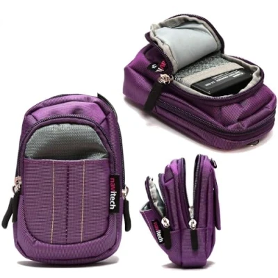 Afbeelding van Navitech Paars Camera Tas Compatibel met de OM System Tough TG 7 Digital
