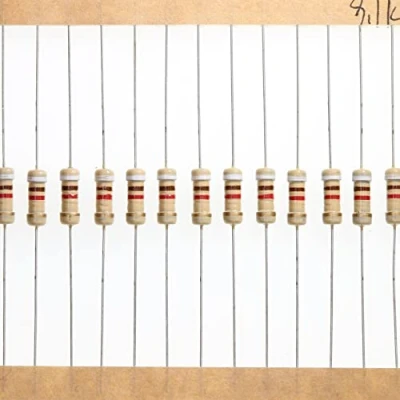 Afbeelding van HUABAN 100 Stuks 0.5 Watt 1/2W 9K1 Ohm 5% koolstoffilm Weerstand