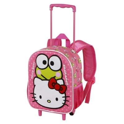 Afbeelding van Karactermania Sanrio Hello Kitty Grappig Kleine 3D Rugzak met Wielen Trolley Reistas Roze