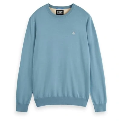 Afbeelding van Scotch &amp; Soda Essential Crewneck Trui, Heren, Maat: Medium, Bay blue