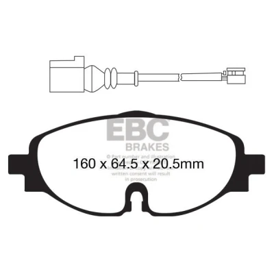 Afbeelding van Remblokkenset, schijfrem EBC BRAKES DP22150