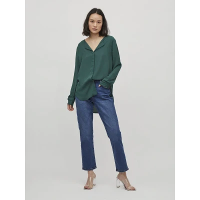 Afbeelding van VILA LUCY L S NOOS Blouse, Dames, Maat: Small, Pineneedle