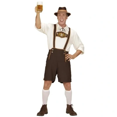 Afbeelding van Widmann Boeren Tirol &amp; Oktoberfest Kostuum Mr Skoll Beierse Man Bruin XL Bierfeest Verkleedkleding