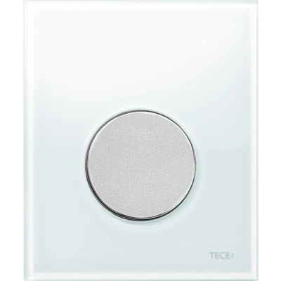Afbeelding van TECE Loop urinoir drukplaat glas wit toets mat chroom