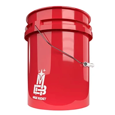 Afbeelding van detailmate Rode emmer set wasemmer met GritGuard, rood, ca. 19 l