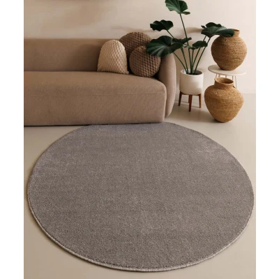 Afbeelding van Rond Tapijt/Vloerkleed Fine Lichtgrijs 160 Cm