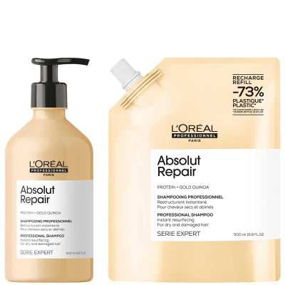 Afbeelding van L&#039;Oréal Professionnel Absolut Repair Shampoo 500 ml + Refill Voordeelset
