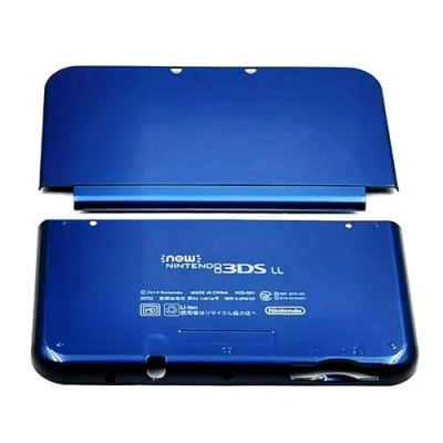 Afbeelding van DIY voor New3DSLL Extra Behuizing Case Blauw Kleur Shell A/E Gezicht 2 STKS Vervanging, New3DS Nieuwe 3DS XL LL 3DSXL 3DSLL New3DSXL Consoles, Japan Edition Boven/Onderste Faceplate Cover