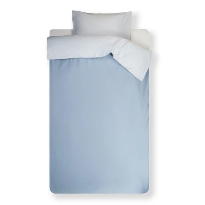 Afbeelding van Dekbedovertrek Yumeko Double Face Blue Satijn 200 x / 220 cm 2 Persoons