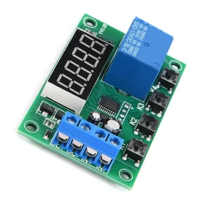 Afbeelding van 30g/1.1oz YYC 2S LED display Instelbare timer Relais Automatisering Schakelaar Module met kunststof, 24 gemeenschappelijke functies en laag stroomverbruik(12V)
