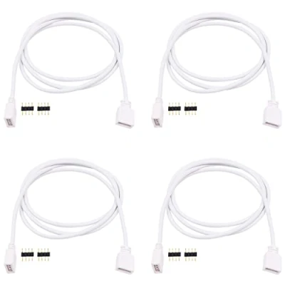 Afbeelding van WANGCL 4 STKS led strip licht verlengkabel 4pin of RGB 3528 5050 2835 1m