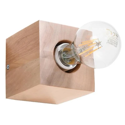 Afbeelding van Sollux Lighting Wandlamp ARIZ natuurlijk hout