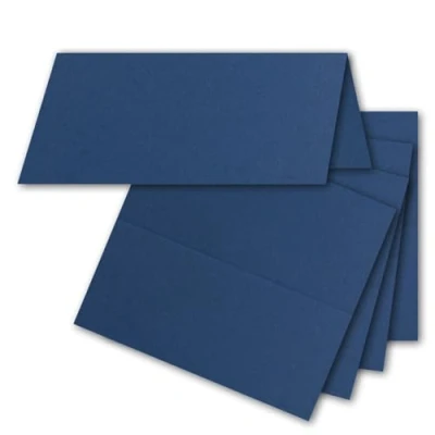 Afbeelding van FarbenFroh by GUSTAV NEUSER 50 x plaatskaarten in nachtblauw (blauw) 4,5 10 cm blanco dubbele kaarten als en naamkaarten voor bruiloft feesten