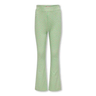 Afbeelding van KIDS ONLY GIRL flared broek KOGPAIGE met all over print frisgroen/lila