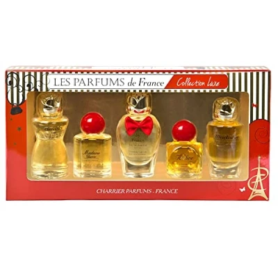 Afbeelding van Charrier Parfums CR123 of France &quot;Collection Luxe&quot; Gift set 5 Miniature Eau de Parfum 49, 7 ml