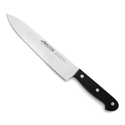 Afbeelding van Arcos Chef koksmes 8 inch roestvrij staal, kookmes om klein voedsel te snijden en pellen, ergonomisch polyoxymethyleen handvat 200 mm mes, serie universeel, kleur zwart