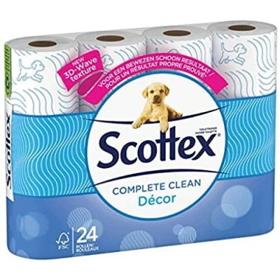 Afbeelding van Scottex Complete Clean toiletpapier 2 lagen 24 rollen