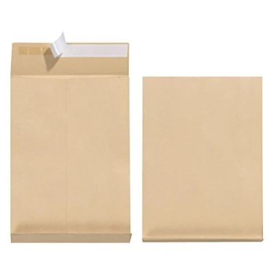 Afbeelding van Herlitz Vouwtas B4 130 g zelfklevend, vouw 4 cm, 5 pack, gelast, bruin