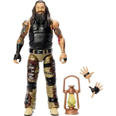 Afbeelding van Mattel WWE Elite actiefiguur en accessoires, 6 inch Collectible Bray Wyatt met 25 scharnierpunten, levensechte look verwisselbare handen