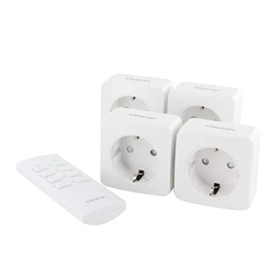 Afbeelding van Set met 4 on/off stekkers (2300W SCH) + afstandsbediening kanalen