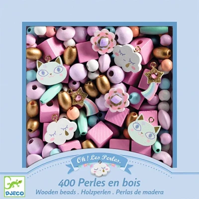 Afbeelding van Djeco houten kralen regenboog