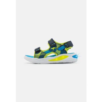 Afbeelding van Kangaroos Ruffy Unisex Sandalen voor kinderen, Maat: 31, Dark navy/lime Imitatieleer/ textiel