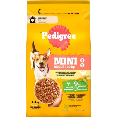 Afbeelding van 4x Pedigree Droog Adult Mini Kip 1,4 kg