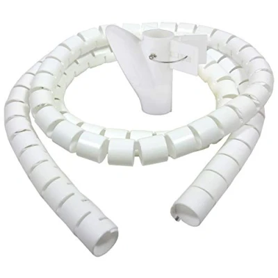 Afbeelding van Bambelaa! Kabelslang 1,5 m 3,0 kabelgoot in te korten kunststof flexibele kabelorganisatie 20 mm 30 diameter (wit, x mm)