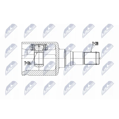 Afbeelding van Homokineet reparatie set, aandrijfas NTY NPW VV 070