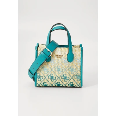 Afbeelding van Guess Silvana 2 COMP MINI TOTE Handtas, Dames, Maat: One Size, Teal