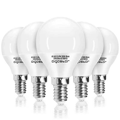 Afbeelding van LED Lampen E14 9W, Warm Wit 3000K, 840 Lumen, Geschikt Voor Binnenverlichting Zoals Kroonluchters, Hanglampen, Wandlamp, Bureaulamp, 5 stuks