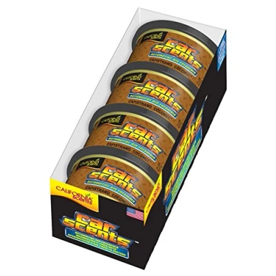 Afbeelding van California Scents CCS 416TR Kokosnoot Auto Luchtverfrisser, Set van 4, Langdurige Fruitige Geur, Milieuvriendelijk, Licht Gewicht Organisch Product