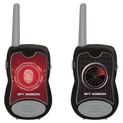 Afbeelding van Lexibook, Spionagemissie, Walkie talkies 200m, Communicatiespel voor kinderen, 2 communicatiekanalen, Riemclip, Zwart/Rood, TW12SPY