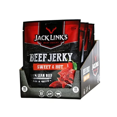 Afbeelding van Jack Link&#039;s Sweet &amp; Hot Beef Jerky Box of 12 x 70g Packs