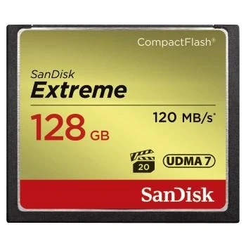Afbeelding van Sandisk CF 128GB Extreme 120MB/s 85MB Write UDMA 7