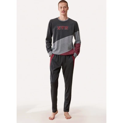 Afbeelding van Feyza Pyjama, Heren, Maat: Small, Dark grey