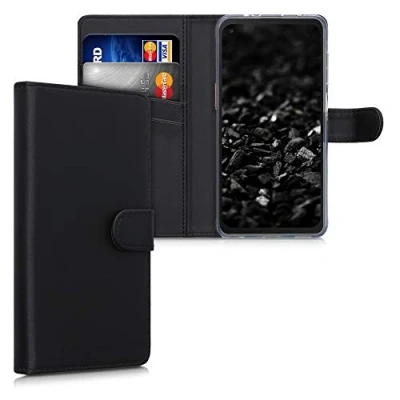 Afbeelding van kwmobile telefoonhoesje geschikt voor Samsung Galaxy Xcover Pro Hoesje met pasjeshouder in zwart Wallet case