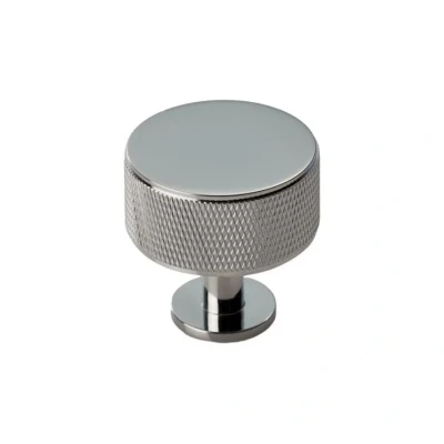 Afbeelding van Fingertip Designs Kastknop radio &quot;Knurled&quot; gepolijst Chrome