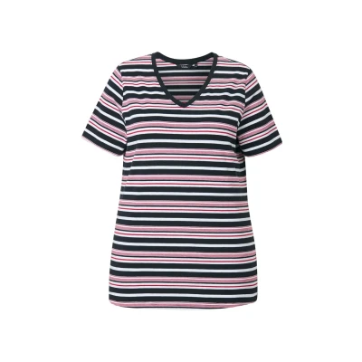 Afbeelding van Ulla Popken Shirt eosine / rood zwart wit