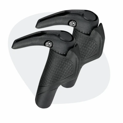 Afbeelding van Voltano Handvatten Bar Ends Zwart Ergonomisch Verstelbaar