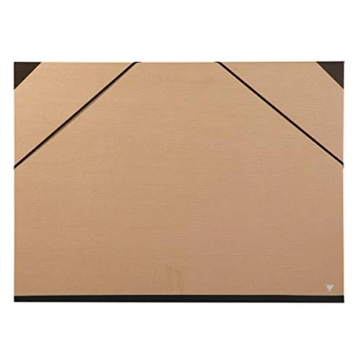 Afbeelding van Clairefontaine 44400C tekenmap kracht met elastiek rug 30 mm, binnen: 50 x 70 cm, buiten: 52 72 bruin