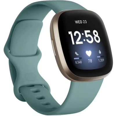 Afbeelding van Fitbit Versa 3 &amp; 4 / Sense 1 2 Sportbandje Groen Maat: M/L
